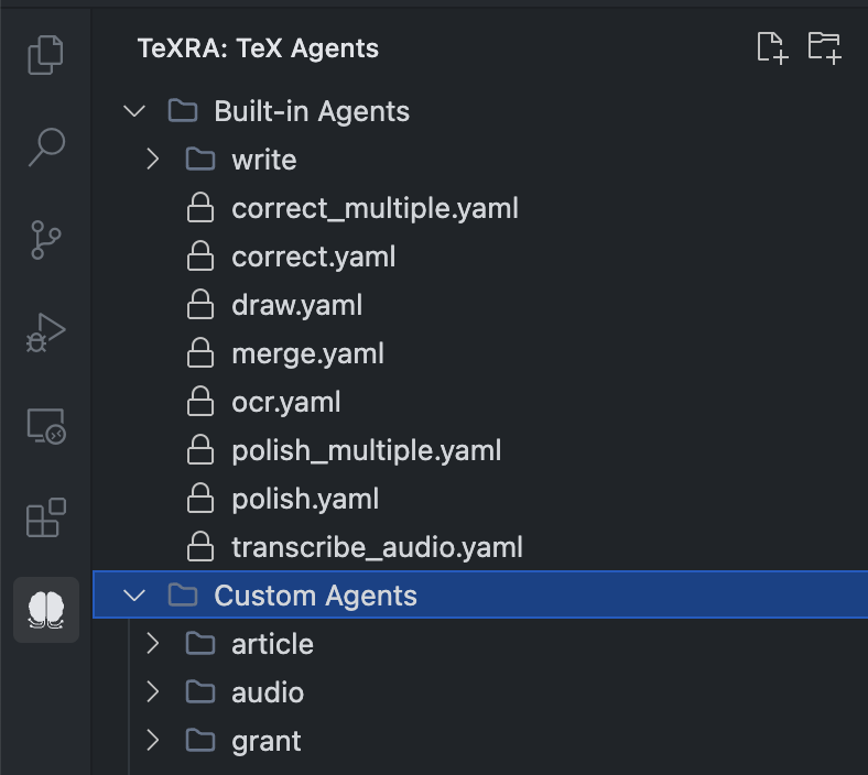 TeX Agents View Placeholder